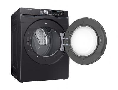 27" Samsung 7.5 Cu. Ft. Smart Electric Dryer With Steam Sanitize In Black Stainless Steel - DVE45R6300V