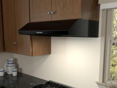 30" Zephyr Core Series Hurricane Under Cabinet Hood In Black - AK2500BB