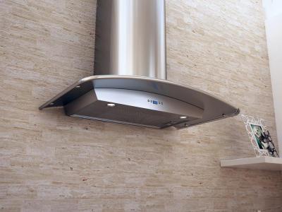 36" Zephyr Milano Wall-Mount Chimney Range Hood with 715 CFM Internal Blower - ZMIM90BG