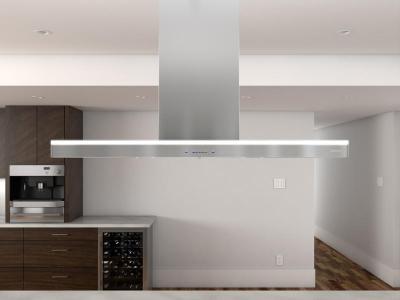 42" Zephyr Lucé Island Chimney Hood with BriteStrip LED, ACT Technology  - ZLCE42BS