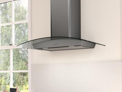 36" Zephyr Ravenna Wall Mount Range Hood in Black Stainless Steel - ZRV-M90CBSGG