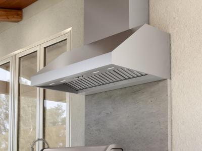 54" Zephyr Cypress Outdoor  Wall Range Hood in Stainless Steel - AK7854CS