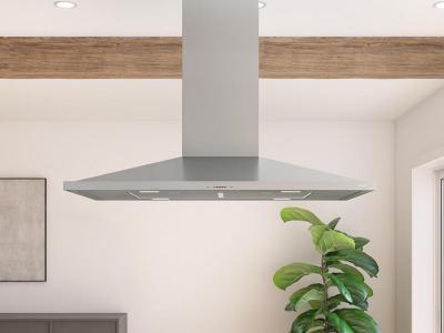 36" Zephyr Anzio Island Mount Range Hood - ZAZ-M90DS