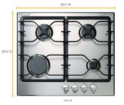 24" Whirlpool Gas Cooktop With Sealed Burners - WCG52424AS