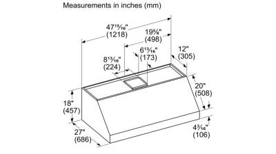 48" Thermador Professional Series Pro Grand Wall Hood, Optional Blower - PH48GWS