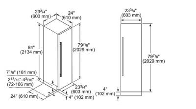 24" Thermador Built-In All Refrigerator Column with 13 Cu. Ft. Capacity in  Panel Ready - T24IR902SP