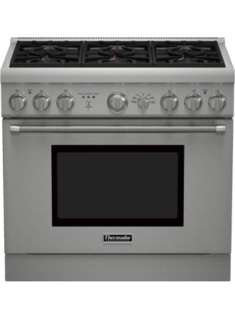 36" Thermador Professional Series  Dual-Fuel Standard depth Range Porcelain Rangetop - PRD366GHC 