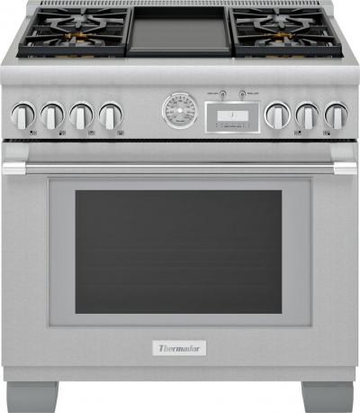 36" Thermador Pro-Grand Freestanding Dual-Fuel Range - PRD364WDGC