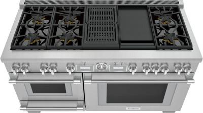 60" Thermador Professional Series Pro Grand Commercial Depth Dual Fuel Steam Range - PRD606WCSG