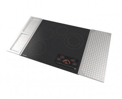 24" Sharp Drop-In Cooktop with 4 Radiant Elements - SCR2442FB