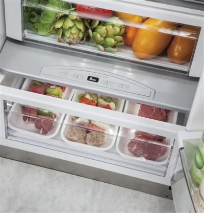 48" Monogram Built-In Professional Side-By-Side Refrigerator with Dispenser - ZISP480DKSS