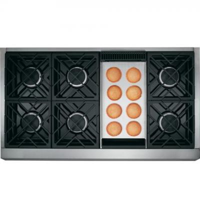 48" Monogram Dual-Fuel Professional Range with 6 Burners and Griddle (Natural Gas) - ZDP486NDPSS