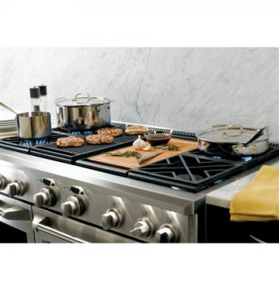 48"Monogram  Dual-Fuel Professional Range with 4 Burners, Grill, and Griddle (Natural Gas) - ZDP484NGPSS