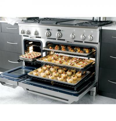 48"Monogram  Dual-Fuel Professional Range with 4 Burners, Grill, and Griddle (Natural Gas) - ZDP484NGPSS