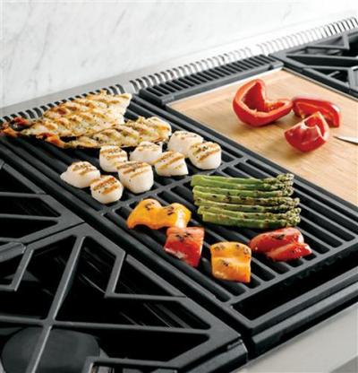 48"Monogram  Dual-Fuel Professional Range with 4 Burners, Grill, and Griddle (Natural Gas) - ZDP484NGPSS