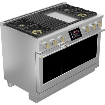 48" Monogram 8.25 Cu. Ft. Dual Fuel Professional Range With 4 Burners Grill and Griddle - ZDP484NGTSS