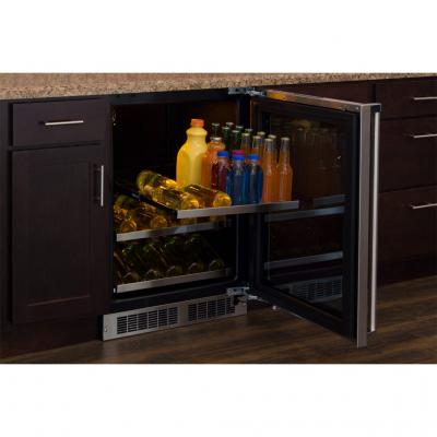 24" Marvel Beverage Center with Display Wine Rack - MP24BCG4LS