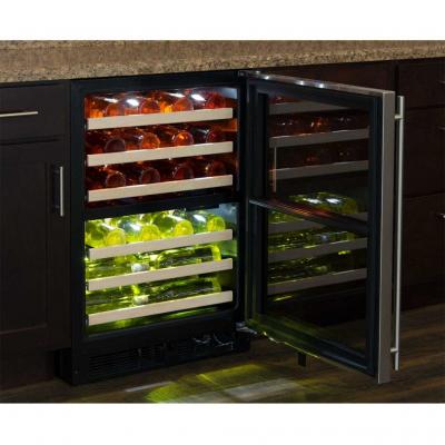 24" Marvel High Efficiency Dual Zone Wine Refrigerator - ML24WDF4LP