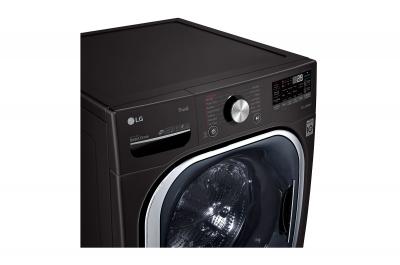 27" LG Smart Front Load Washer With 5.8 cu. ft. Capacity  ColdWash in Black Steel - WM4500HBA