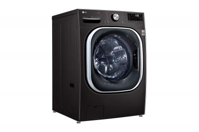 27" LG Smart Front Load Washer With 5.8 cu. ft. Capacity  ColdWash in Black Steel - WM4500HBA