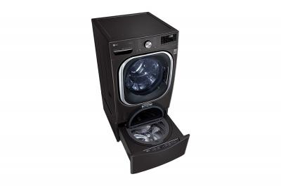 27" LG Smart Front Load Washer With 5.8 cu. ft. Capacity  ColdWash in Black Steel - WM4500HBA