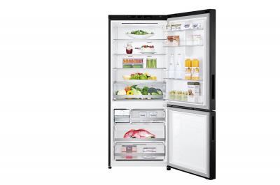 28" LG 15 Cu.Ft. Counter Depth Bottom Freezer With Door Cooling  And Flip-up Shelf - LBNC15231P