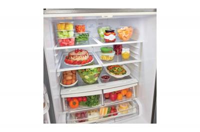 30" LG 21.8 cu.ft. Capacity 3-Door French Door Refrigerator - LRFNS2200S