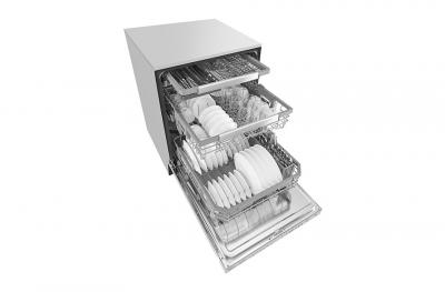 24" LG Top Control Dishwasher with QuadWash and Height Adjustable 3rd Rack - LDP6797ST