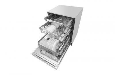 24" LG Top Control Dishwasher with QuadWash and Height Adjustable 3rd Rack - LDP6797ST