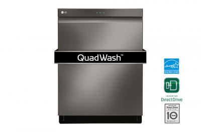 24" LG Top Control Dishwasher with QuadWash and Height Adjustable 3rd Rack -LDP6797BD