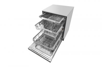 24" LG Top Control Dishwasher with QuadWash and Height Adjustable 3rd Rack -LDP6797BD