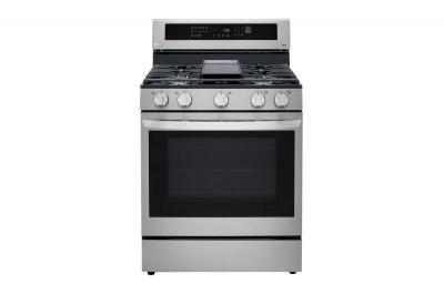 30" LG 5.8 Cu. Ft. Smart Wi-Fi Enabled True Convection InstaView Gas Range With Air Fry - LRGL5825F