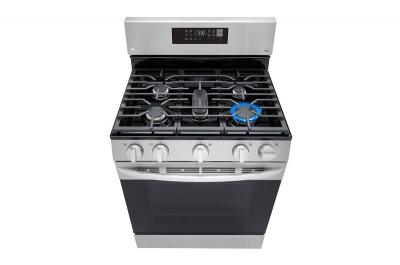 30" LG 5.8 Cu. Ft. Smart Wi-Fi Enabled Fan Convection Gas Range With Air Fry And EasyClean - LRGL5823S