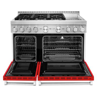 48" KithenAid 6.3 Cu. Ft. Smart Commercial-Style Gas Range With Griddle - KFGC558JPA