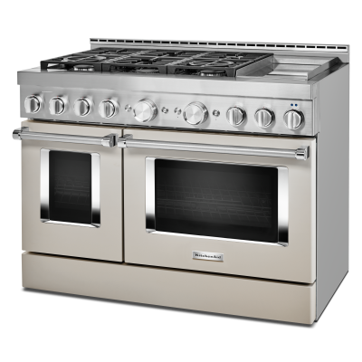 48" KitchenAid 6.3 Cu. Ft. Smart Commercial-Style Gas Range With Griddle - KFGC558JMH