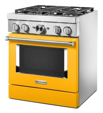 30'' KitchenAid 4.1 Cu. Ft. Smart Commercial-Style Dual Fuel Range With 4 Burners - KFDC500JYP