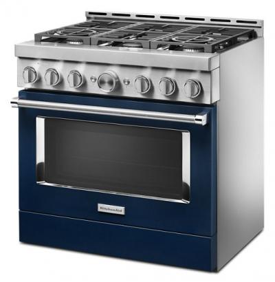 36'' KitchenAid 5.1 Cu. Ft. Smart Commercial-Style Gas Range With 6 Burners - KFGC506JIB