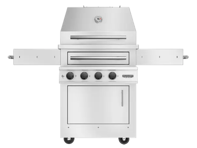 Kalamazoo Freestanding Hybrid Fire Grill with 2 Cast Stainless Steel Dragon Burners - K500HT