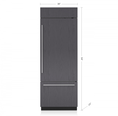 30" SubZero Left Hinge Classic Over-and-Under Refrigerator In Panel Ready - CL3050U/O/L