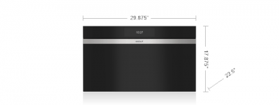 30" Wolf 2.4 Cu. Ft. M Series Contemporary Handleless Convection Steam Oven - CSO3050CM/B