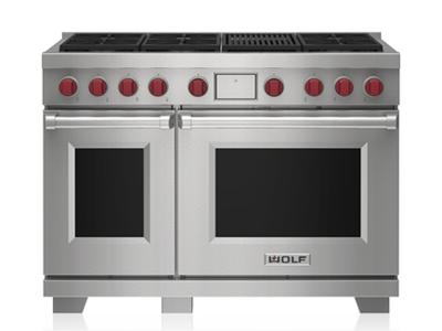 48" Wolf 7.8 Cu. Ft. Dual Fuel Range with 6 Burners and Infrared Charbroiler - DF48650C/S/P/LP