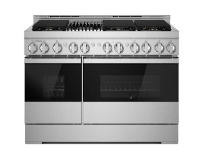 48" Jenn-Air 6.3 Cu. Ft. Noir Gas Professional-Style Range With Infrared Grill - JGRP648HM