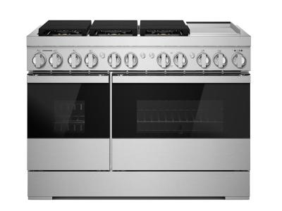 48" Jenn-Air NoirDual-Fuel Professional Range With Chrome-Infused Griddle - JDRP548HM