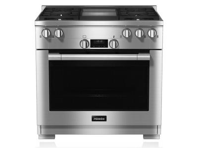 36" Miele Natural Gas Range in Stainless Steel - HR 1136-3 G AG GD
