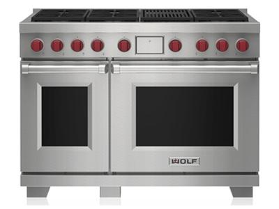 48" Wolf 7.8 Cu. Ft. Dual Fuel Range with 6 Burners and Infrared Charbroiler - DF48650C/S/P