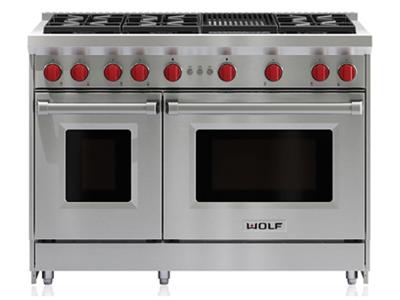 48" Wolf Gas Range with 6 Burners and Infrared Charbroiler - GR486C-LP