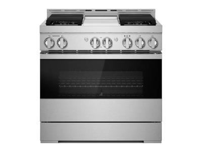 36" Jenn-Air 5.10 Cu. Ft. Professional-Style Gas Range With Chrome-Infused Griddle - JGRP536HM