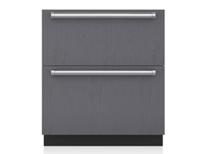 30" SUBZERO Refrigerator and Freezer Drawers with Ice Maker - Panel Ready - ID-30CI