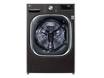 27" LG Smart Front Load Washer With 5.8 cu. ft. Capacity  ColdWash in Black Steel - WM4500HBA