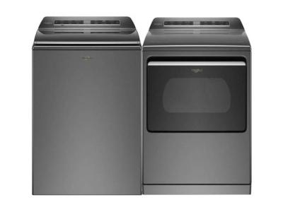 27" Whirlpool 6.1 Cu. Ft. Smart Top Load Washer and 7.4 Cu. Ft. Smart Top Load Electric Dryer - WTW7120HC-YWED7120HC